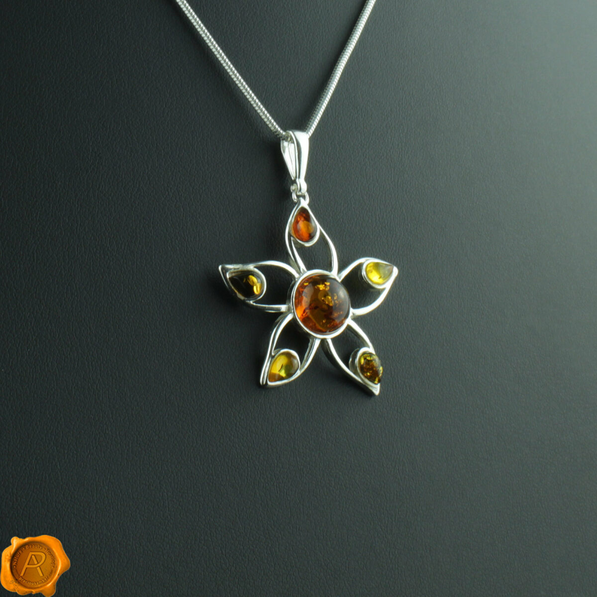 Multicolor Amber Flower - Image 1