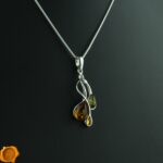 Multi Teardrop Amber Pendant