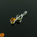 Multi Teardrop Amber Pendant - Image 2