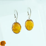 Faceted Amber Olives