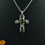 Cognac Amber Cross Pendant - Image 3