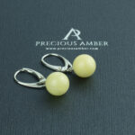 White Amber Earrings