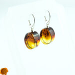 Gradient Amber Oval Earrings