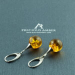 Amber Silver Sphere 14mm