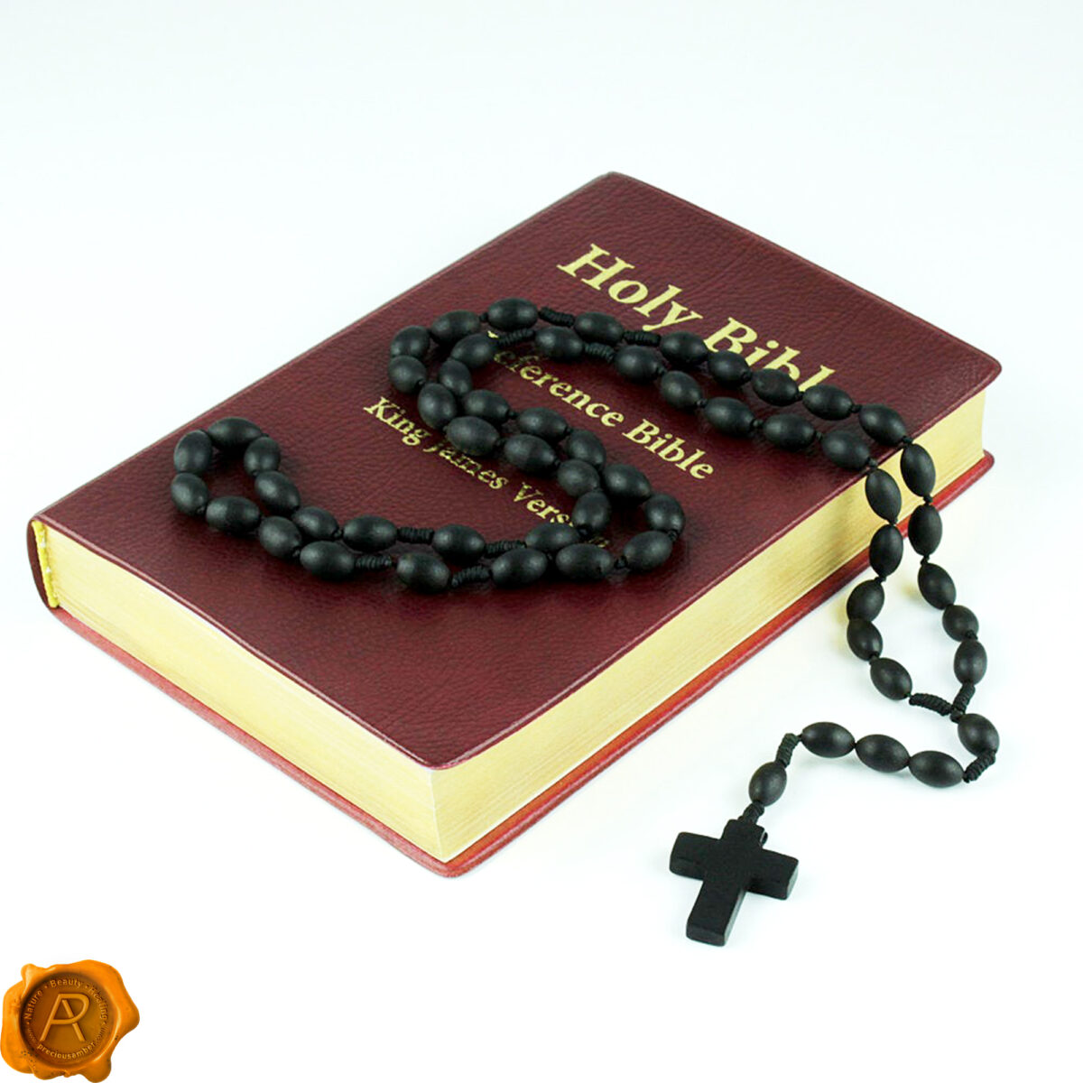 Black Amber Unisex Rosary - Image 3