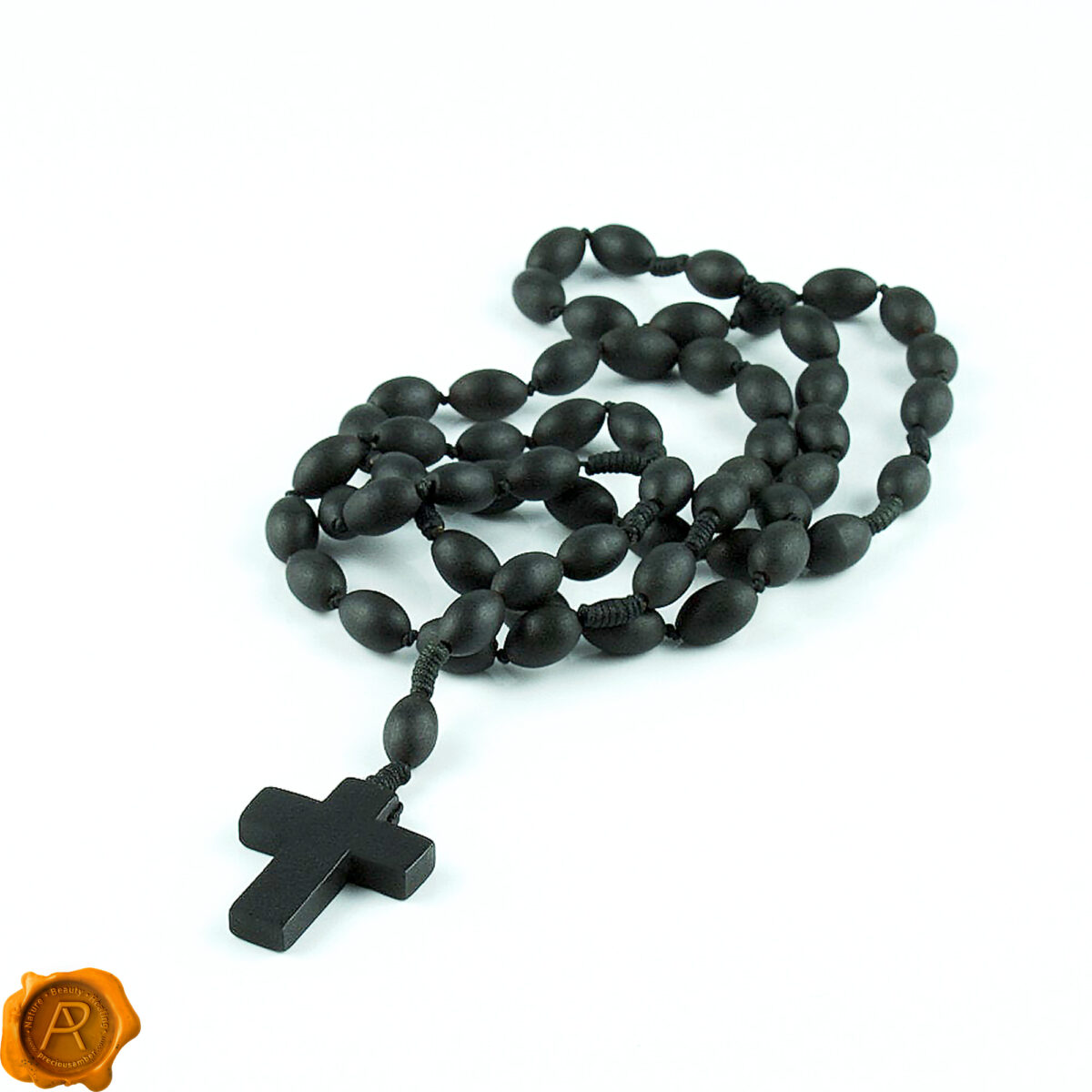 Black Amber Unisex Rosary - Image 4