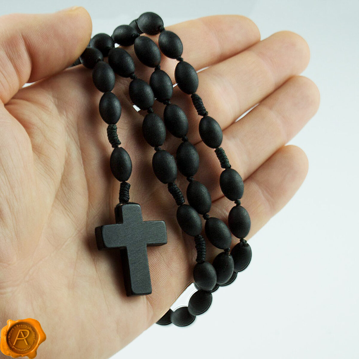 Black Amber Unisex Rosary - Image 7