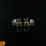Teddy Cognac Amber Studs - Image 3