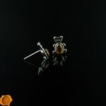 Teddy Cognac Amber Studs - Image 4