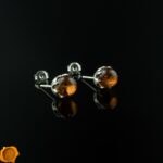 Cognac Amber Studs - Image 2