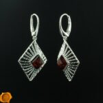 Geometric Amber Earrings