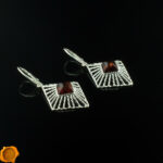 Geometric Amber Earrings - Image 2