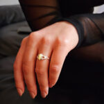 Celtic Butterscotch Amber Silver Ring - Image 2