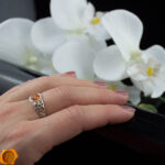 Subtle Amber Silver Ring - Image 2