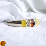 Carved Silver Amber Ring - Image 4