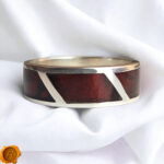 Large Cognac Amber Silver Ring