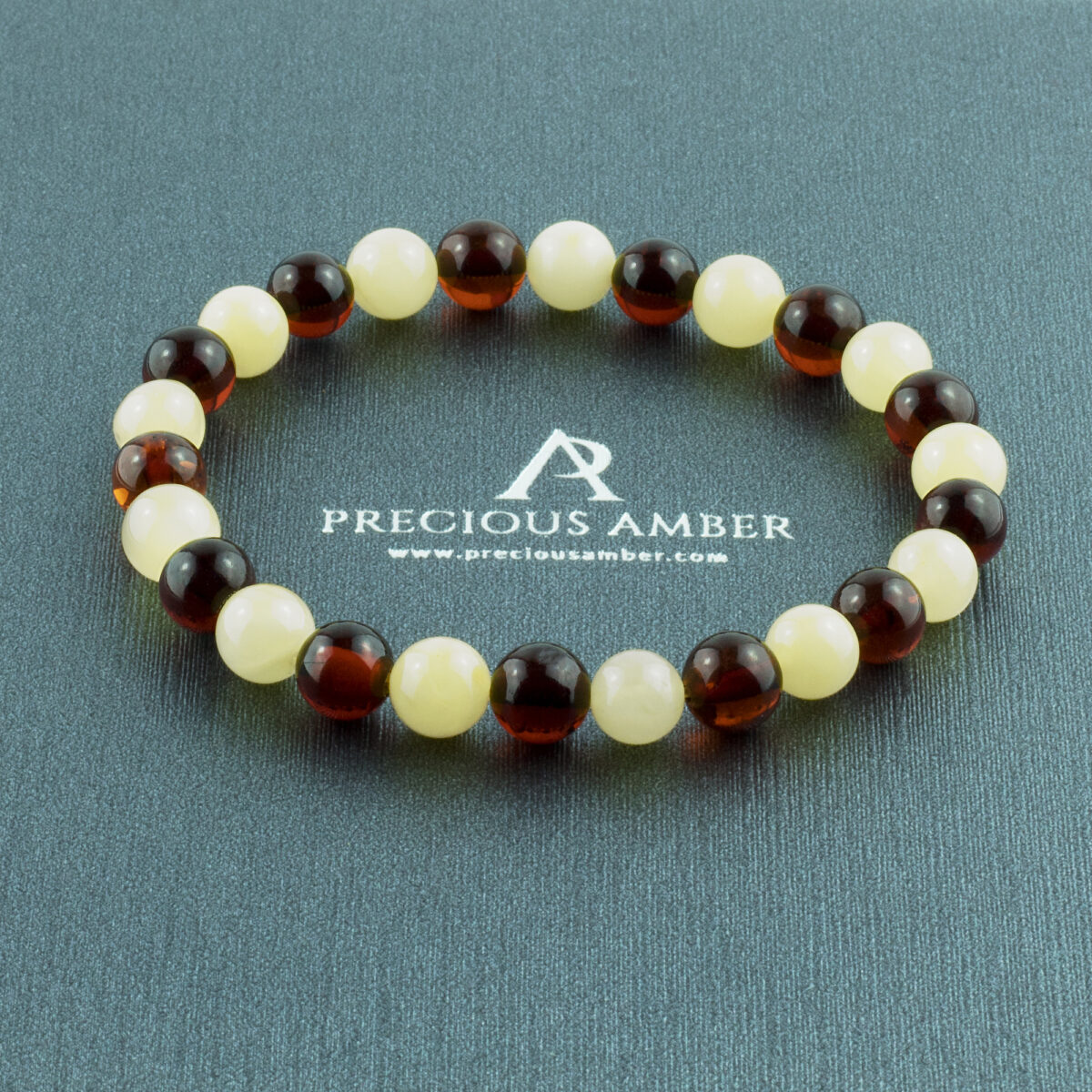Cherry & White Amber Bracelet - Image 1