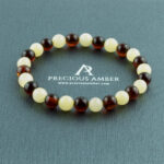 Cherry & White Amber Bracelet