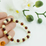 Cherry & White Amber Bracelet - Image 3