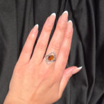 Honey Amber Vintage Silver Ring - Image 2