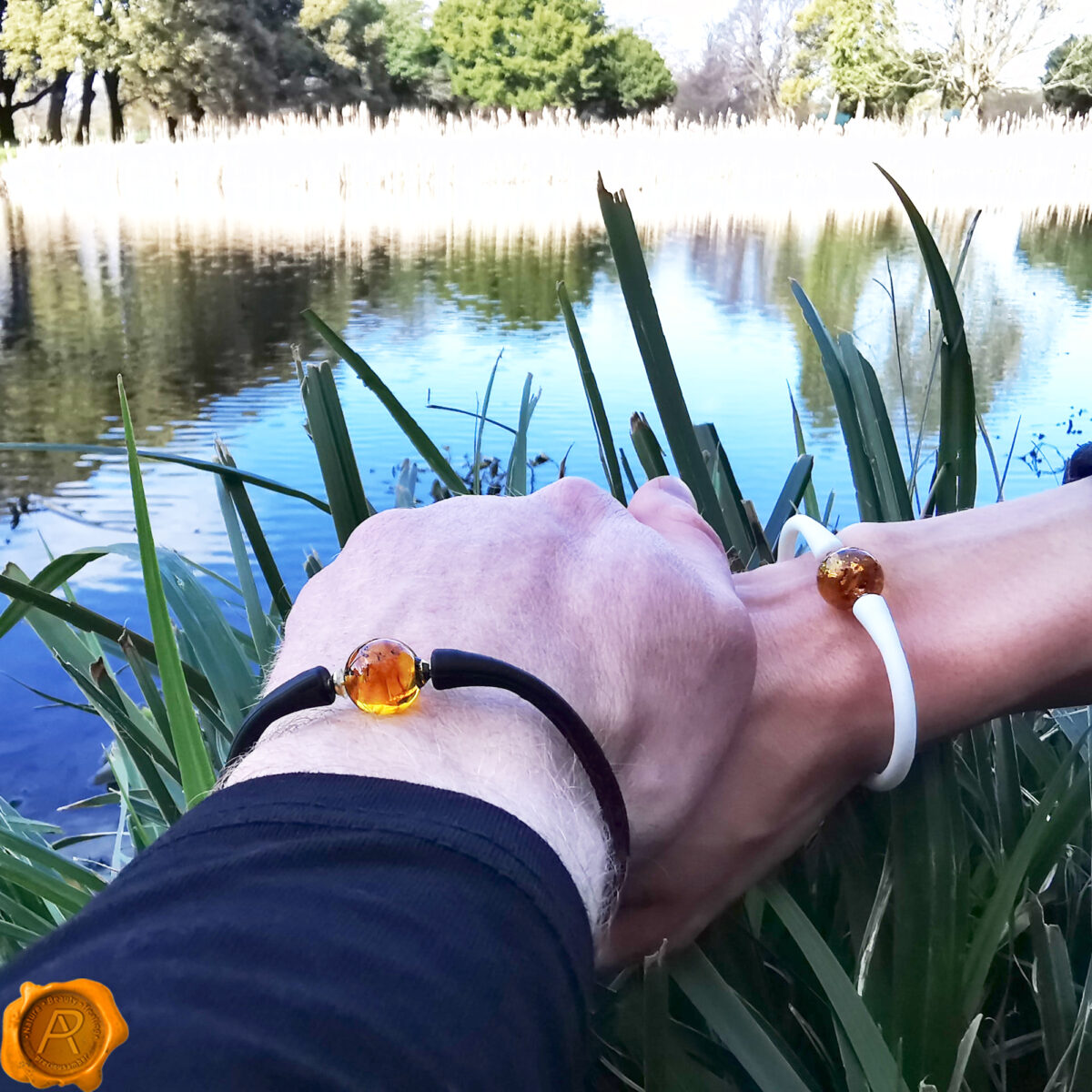 Waterproof Amber Couples Bracelets - Image 2