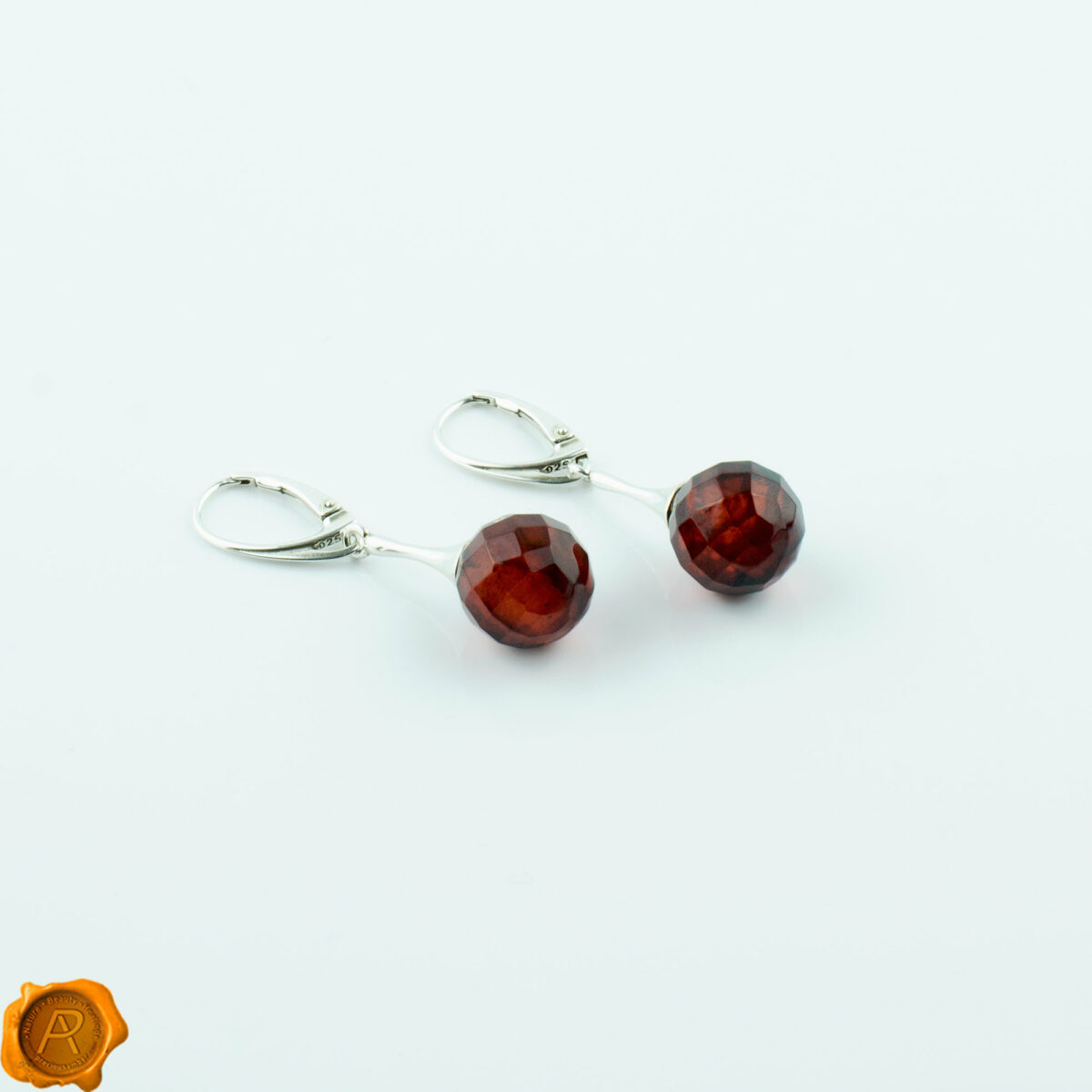 Cherry Amber Silver Earrings Cherry Amber Earrings - Image 3