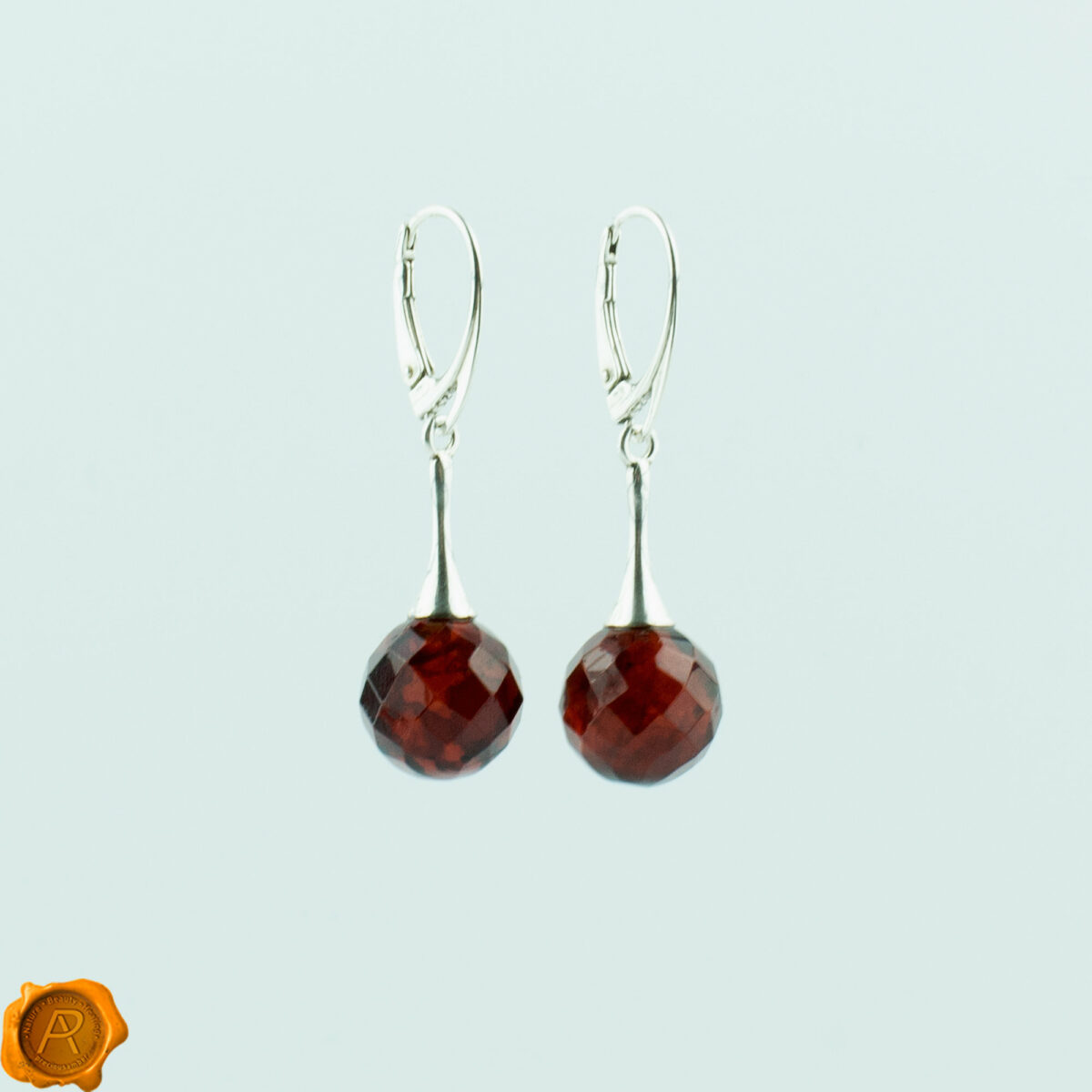 Cherry Amber Silver Earrings Cherry Amber Earrings - Image 5