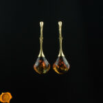 Luxurious Amber Gold Earrings