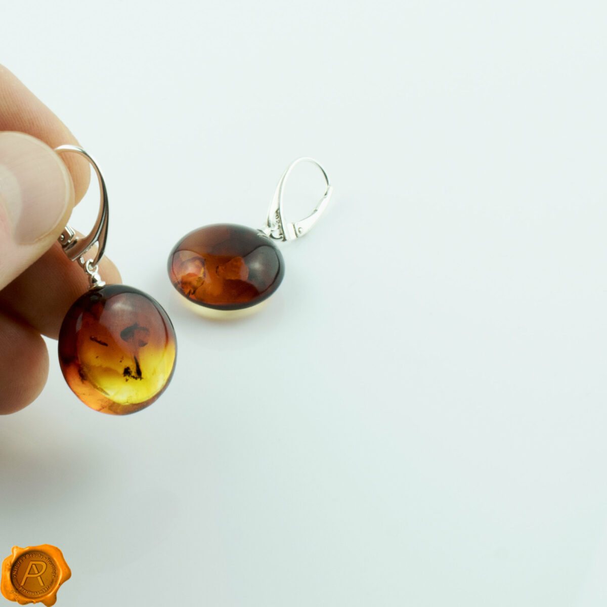 Gradient Cognac Amber Earrings - Image 5