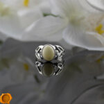 Celtic Amber Silver Ring - Image 3