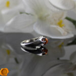 Cognac Amber Silver Ring - Image 4