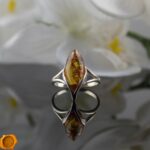 Elegant Cognac Amber Ring - Image 3