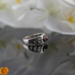 Cognac Amber Evil Eye Ring - Image 3