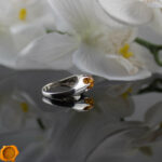 Cognac Amber Silver Ring - Image 3