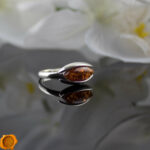 Cognac Amber Evil Eye Ring - Image 3