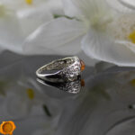 Subtle Amber Silver Ring - Image 5