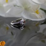 Cognac Amber Silver Ring - Image 4