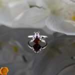 Ladybird Cognac Amber Ring