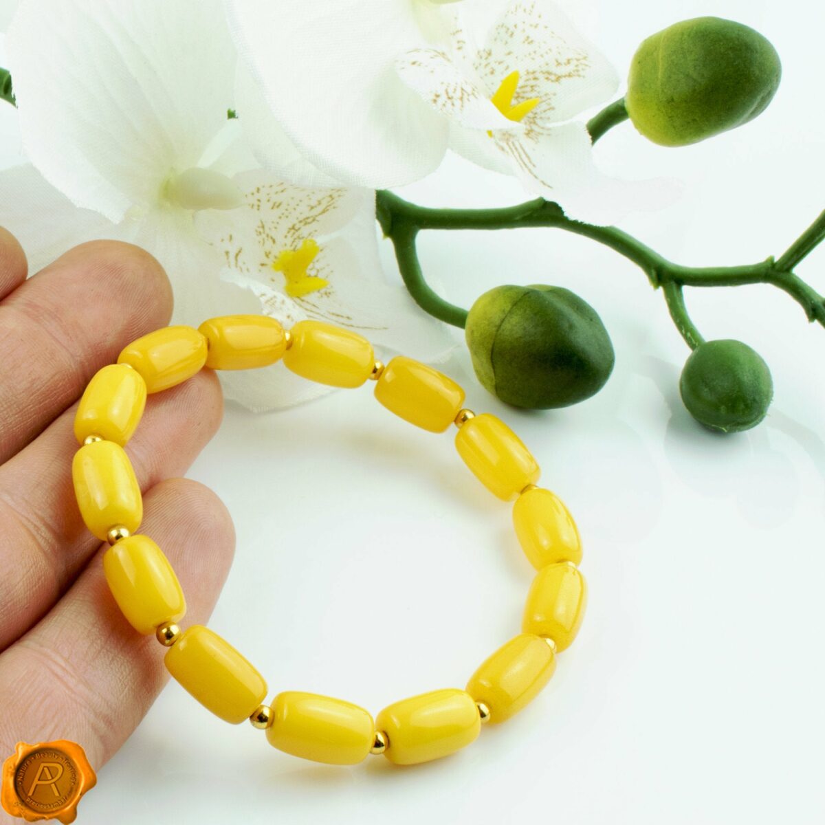 Butterscotch Amber Gold Bracelet - Image 3