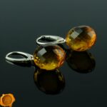 Faceted Amber Olives - Image 3