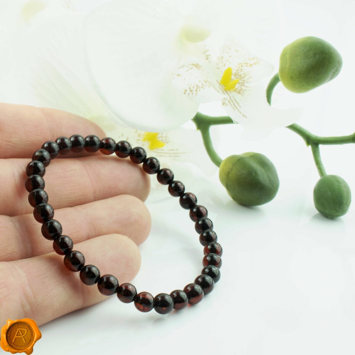 Dainty Cherry Amber Bracelet - Image 2