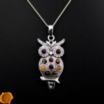Large Owl Pendant Multicolour