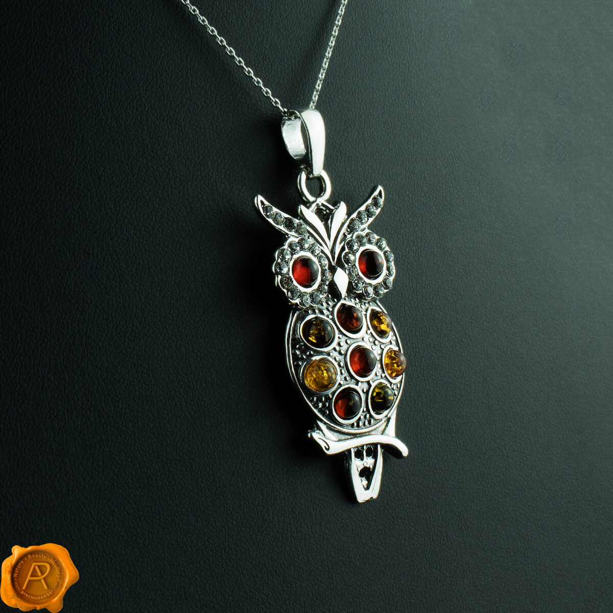 Large Owl Pendant Multicolour - Image 2