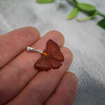 Carved Amber Butterfly Pendant - Image 5