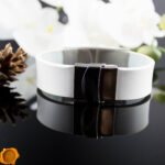White Leather Amber Bracelet - Image 5