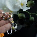 Large Amber Silver Cat - Image 2