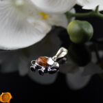 Elephant Cognac Amber Pendant - Image 2
