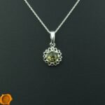 Dainty Green Amber Flower - Image 3