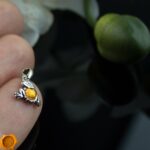 Dainty Amber Silver Frog - Image 3