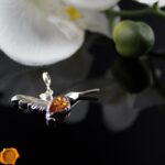 Hummingbird Cognac Amber Pendant - Image 2
